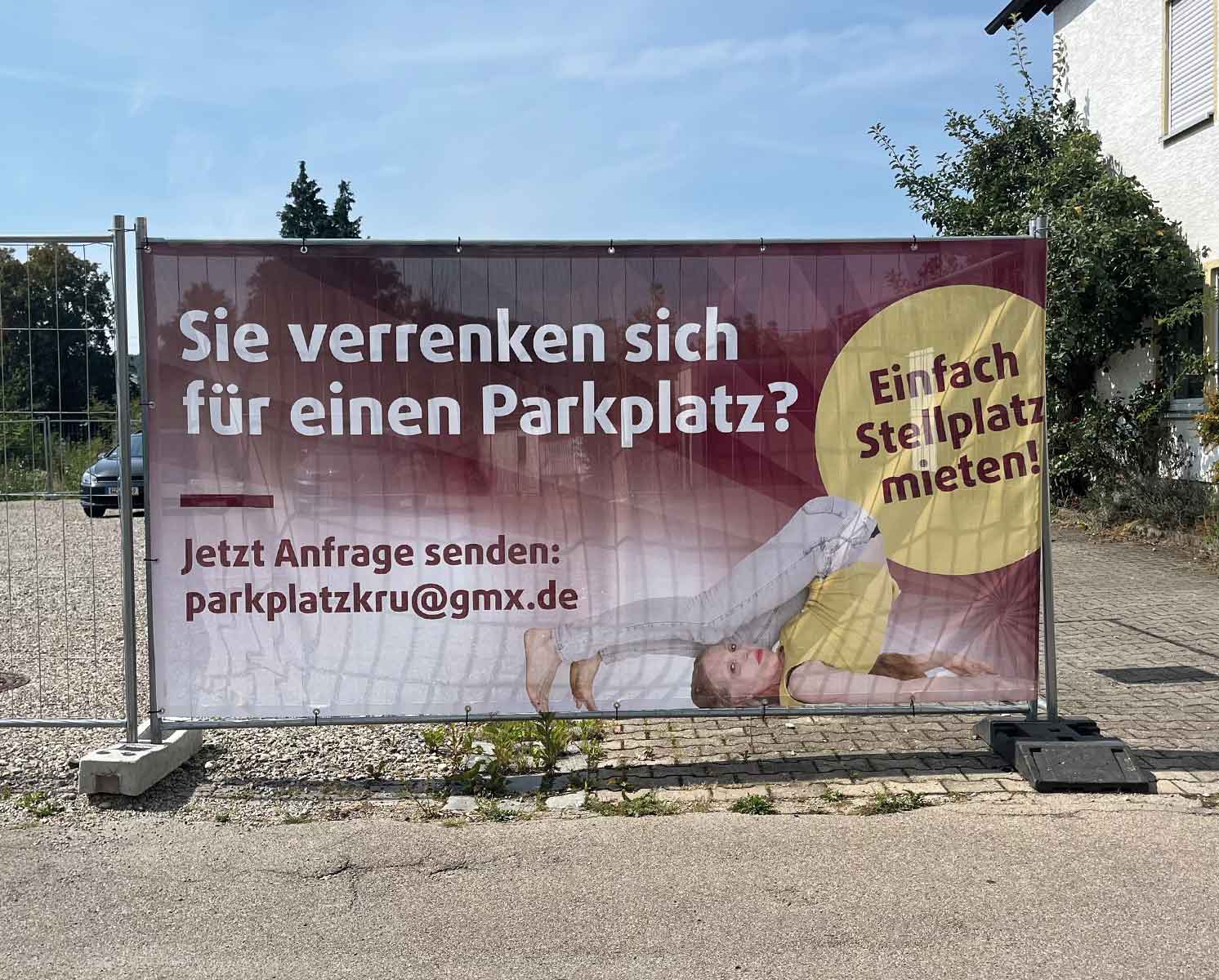 Bauzaunbanner aus Mesh Gewebe bedruckt mit Wunschmotiv