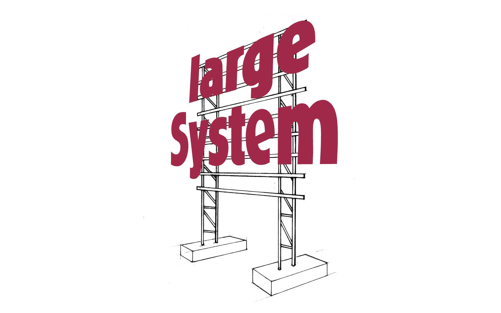 Gerüstsystem für Bauschild und Banner - optimal für Baustelle