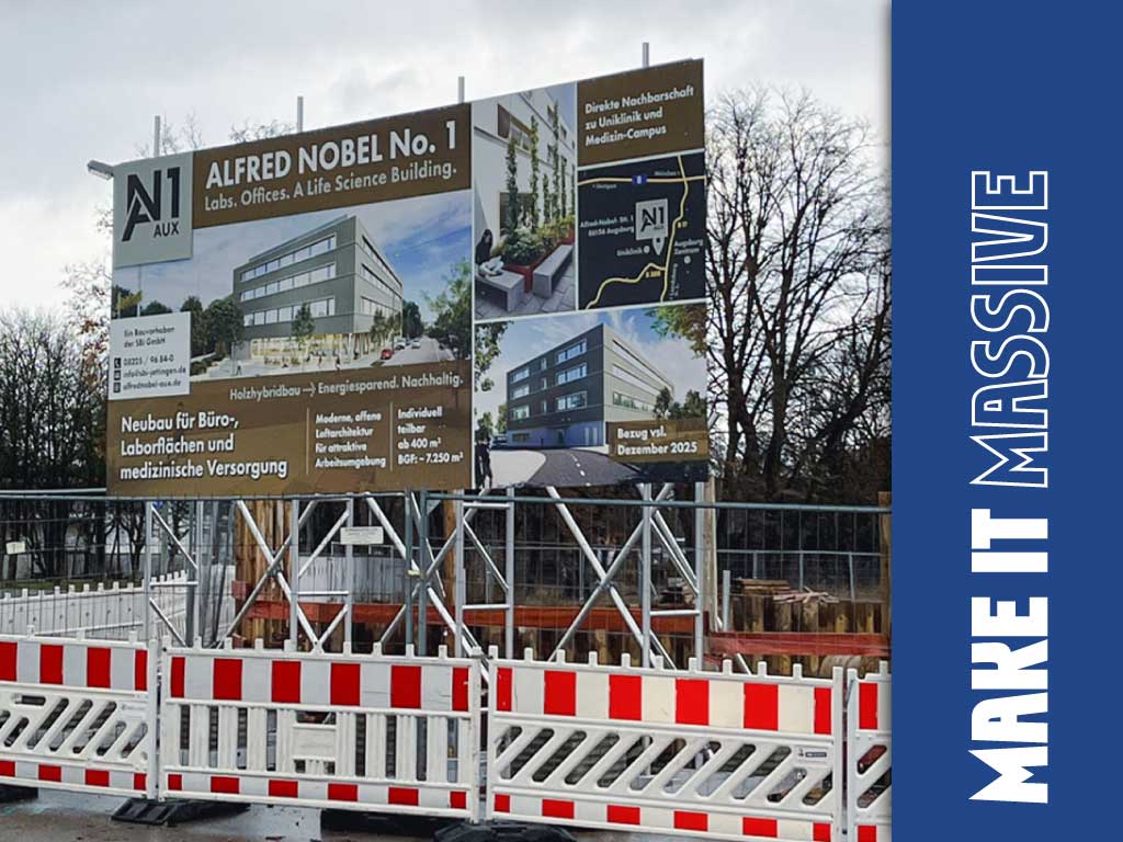 Bauschild inkl. Gerüst mieten