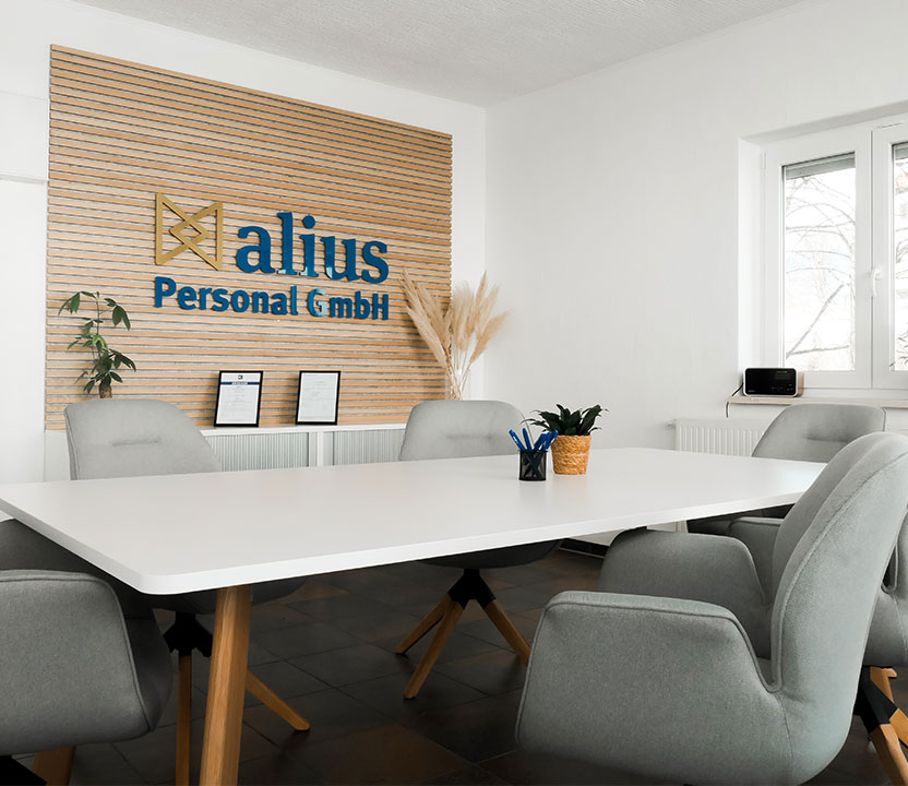 Interior Design für das Personalbüro alius Personal GmbH in Leipheim