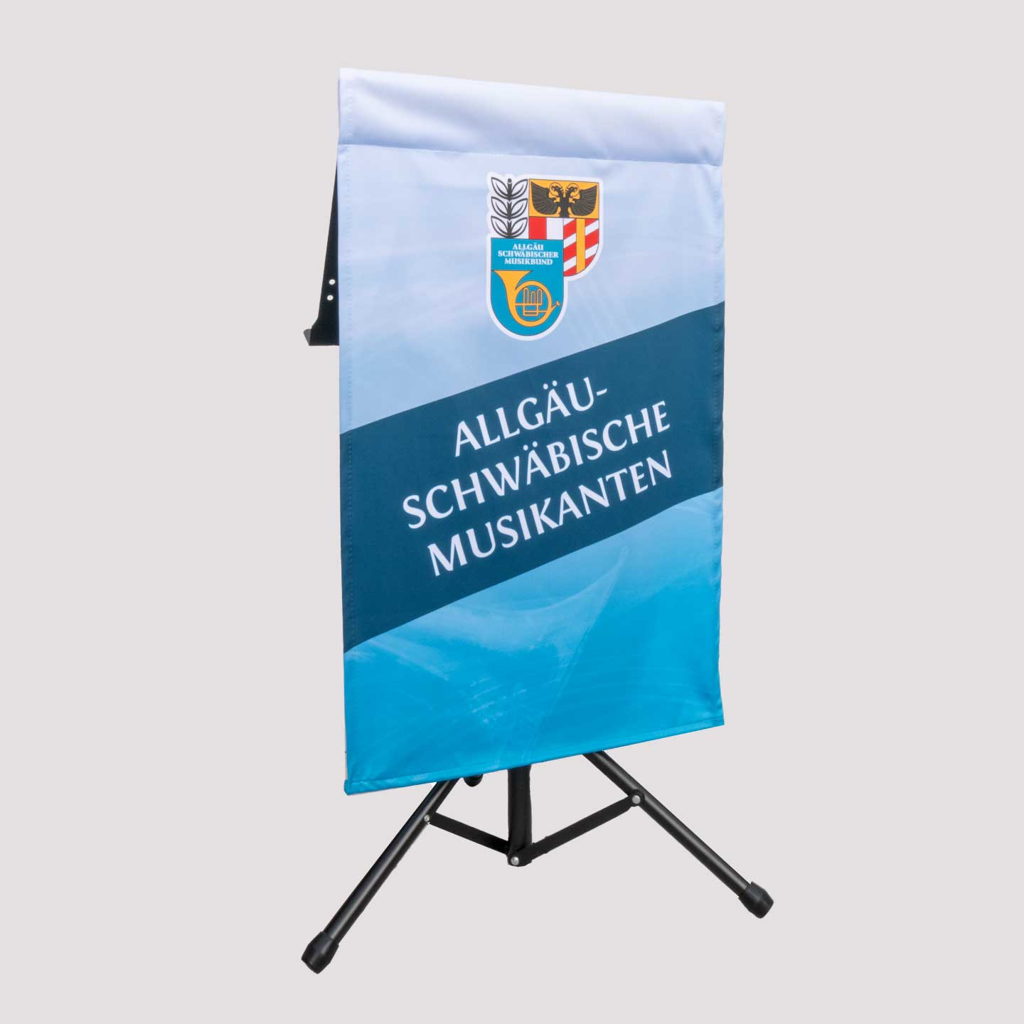 Notenpultbanner Premium-Stoff für die Allgäu-Schwäbischen Musikanten des Allgäu-Schwäbischen-Musikbundes ASM