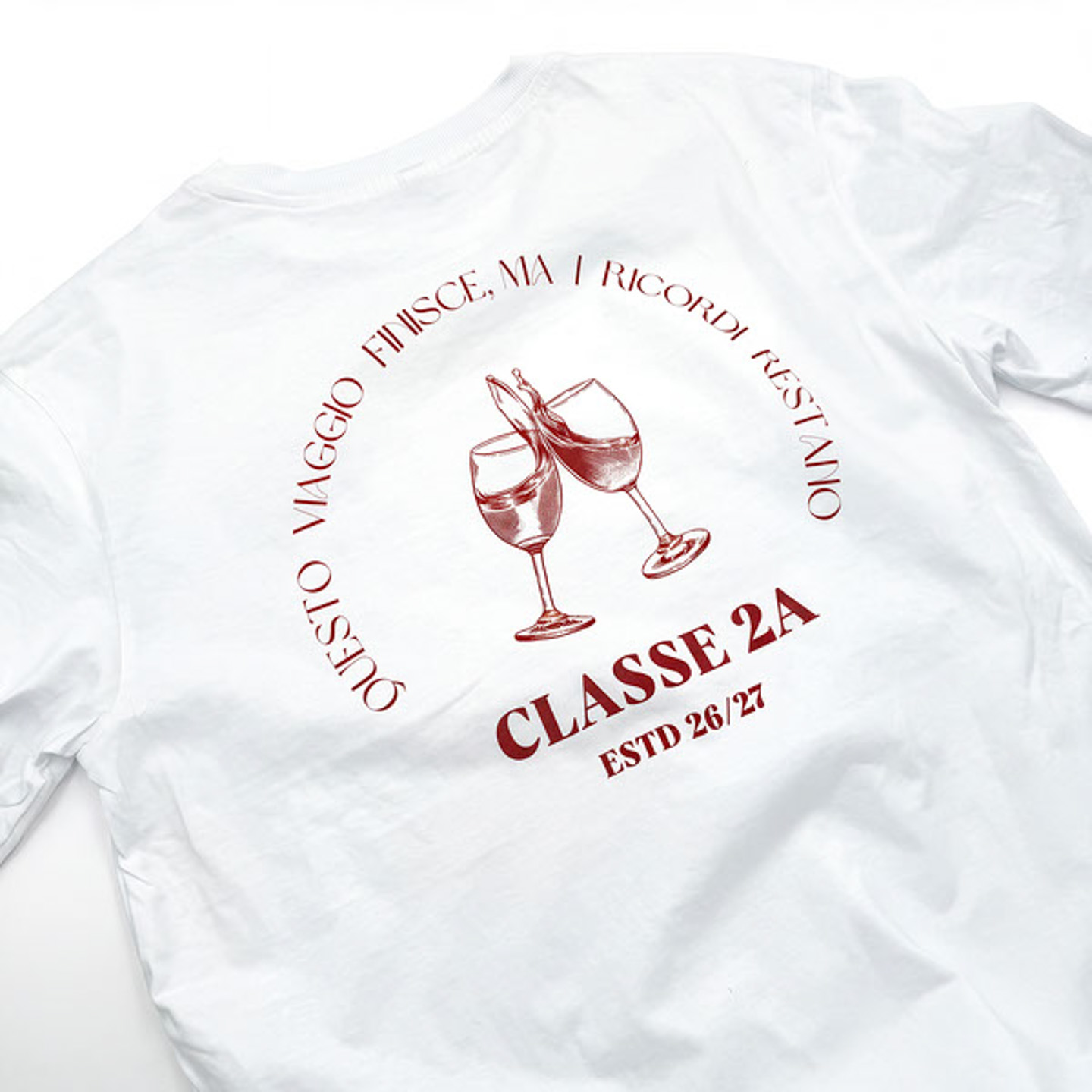 Bedrucktes oversized Shirt mit italienischem Motiv
